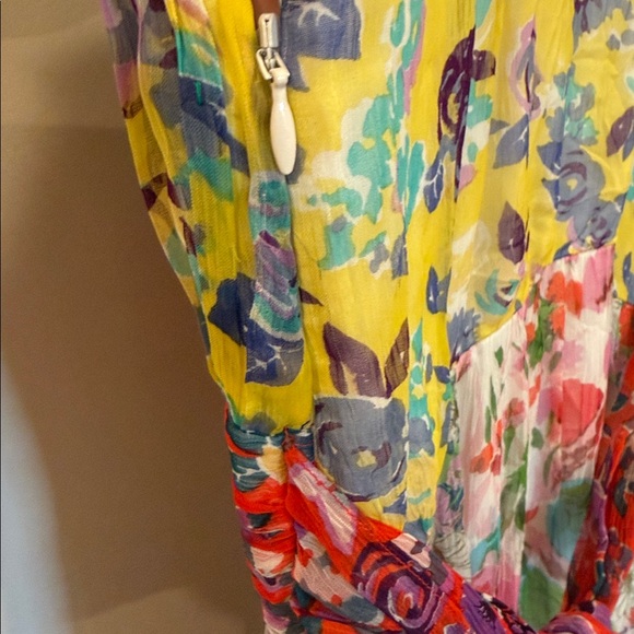 Anthropologie Multicolor Floral Halter Maxi Dress with Waist Sash - Picture 11 of 13